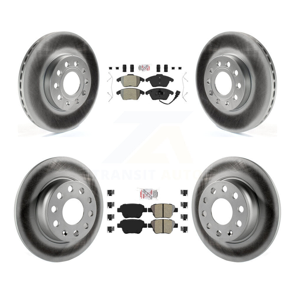 Kit de plaquettes semi-métalliques avant et arrière et Rotor de frein à disque revêtu pour Volkswagen Beetl