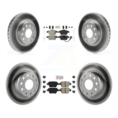 Kit de plaquettes semi-métalliques avant et arrière et Rotor de frein à disque revêtu pour Volkswagen Beetl