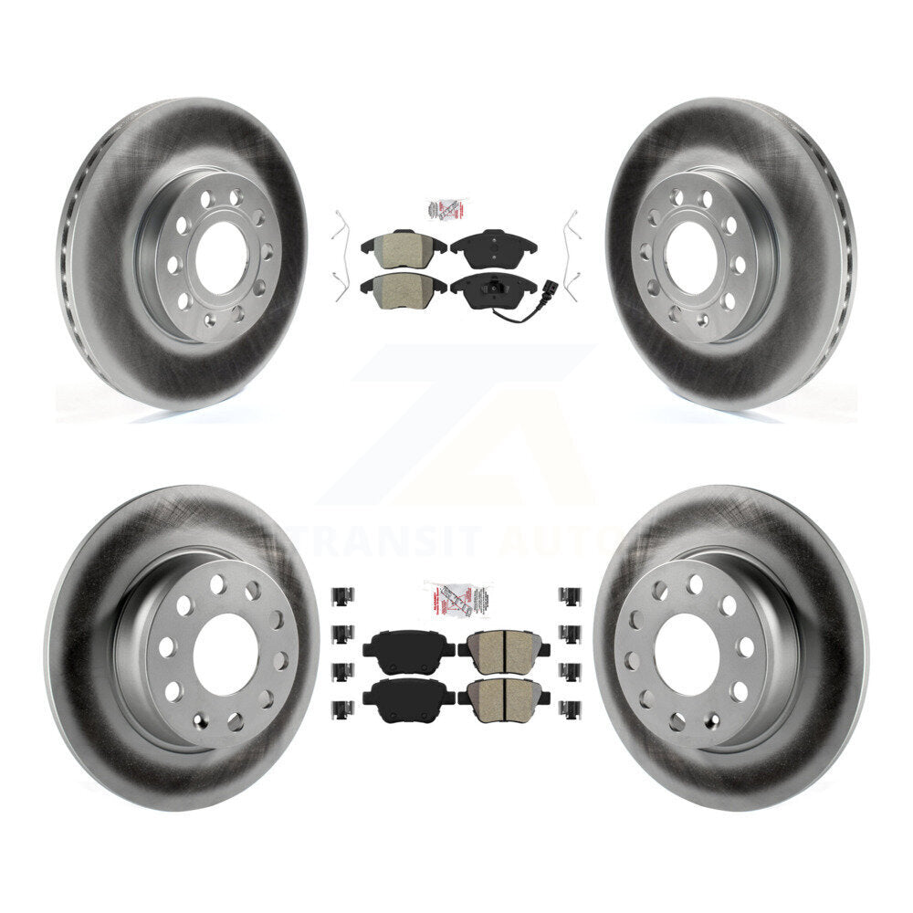 Kit de plaquettes semi-métalliques avant et arrière et Rotor de frein à disque revêtu pour Volkswagen Beetl