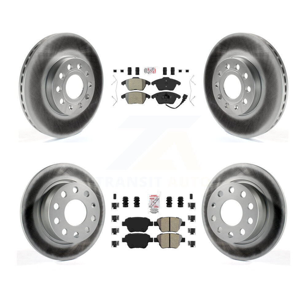 Kit de Rotor de frein à revêtement de plaquettes semi-métalliques avant et arrière, pour Volkswagen Jetta 1,8 l/1,4