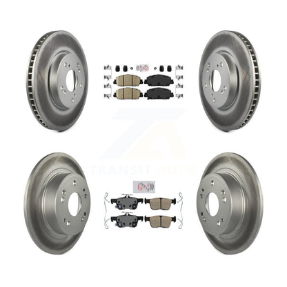Kit de plaquettes en céramique avant et arrière et de rotors de frein à disque enduits pour Honda Accord