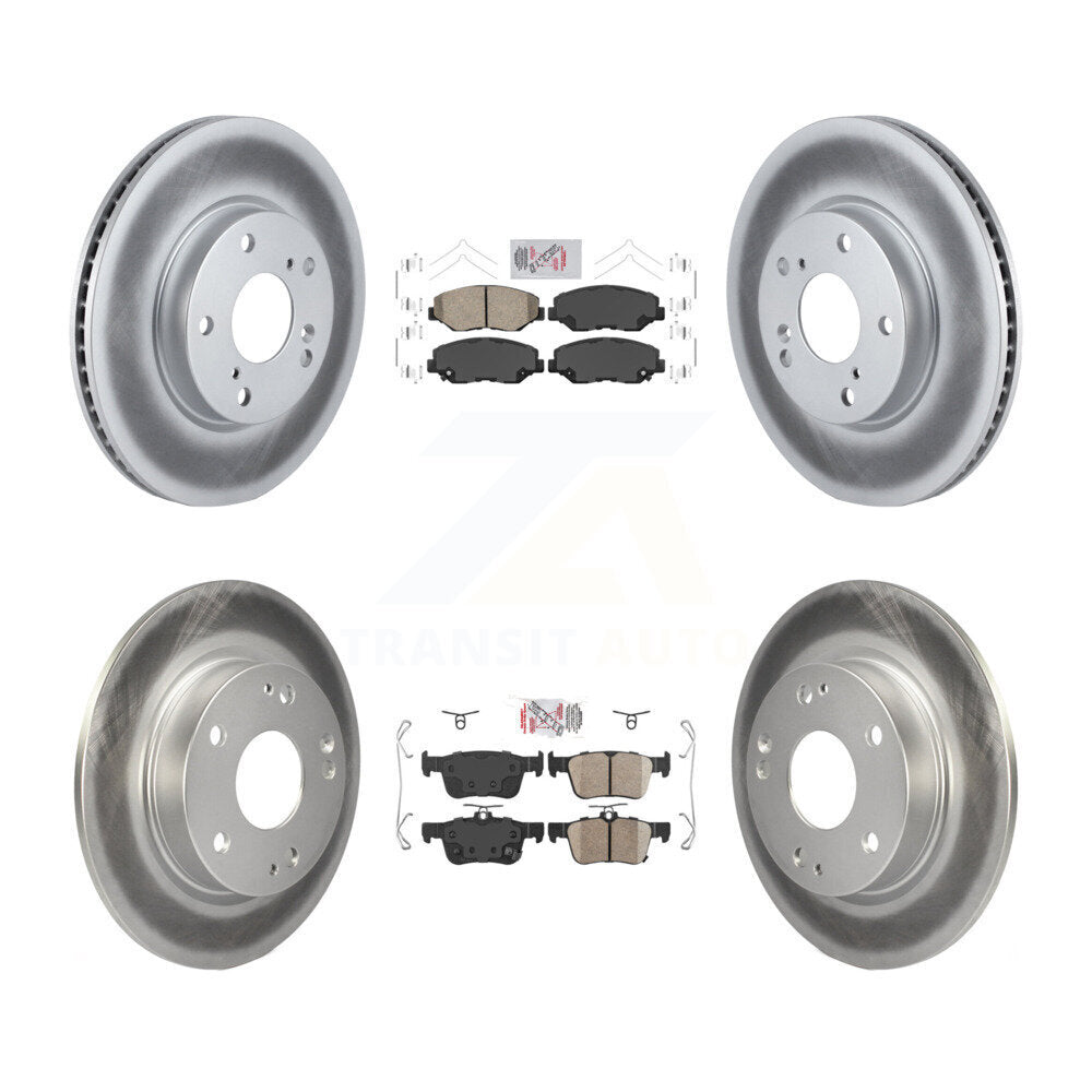 Kit de plaquettes en céramique avant et arrière et Rotors de frein à disque enduits pour Honda Civic