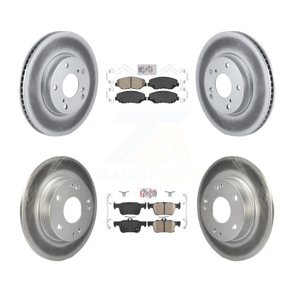 Kit de plaquettes en céramique avant et arrière et Rotors de frein à disque enduits pour Honda Civic