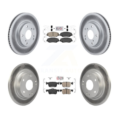Kit de plaquettes en céramique avant et arrière et Rotors de frein à disque enduits pour Honda Civic