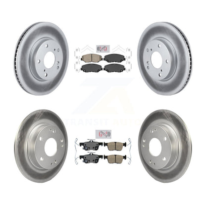 Kit de plaquettes en céramique avant et arrière et Rotors de frein à disque enduits pour Honda Civic