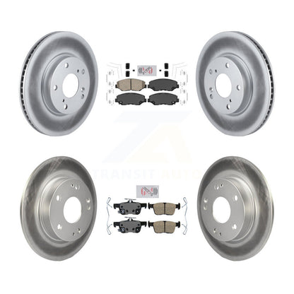Kit de plaquettes en céramique avant et arrière et Rotors de frein à disque enduits pour Honda Civic