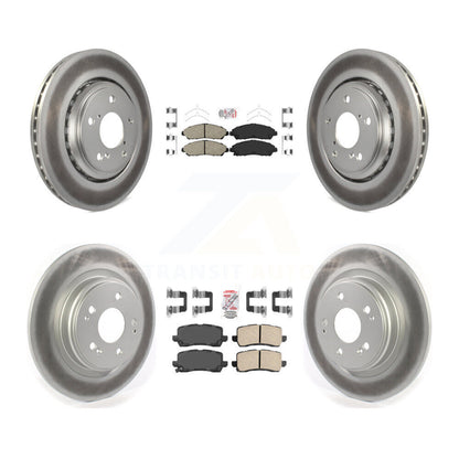 Kit de plaquettes en céramique avant et arrière et de rotors de frein à disque revêtus pour Acura MDX