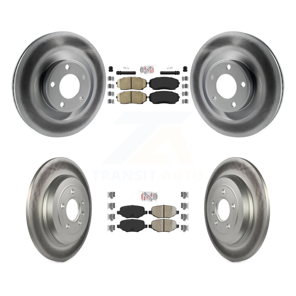 Kit de plaquettes de frein en céramique avant et arrière et Rotor de frein à disque revêtu, pour Ford Edge Lincoln MK