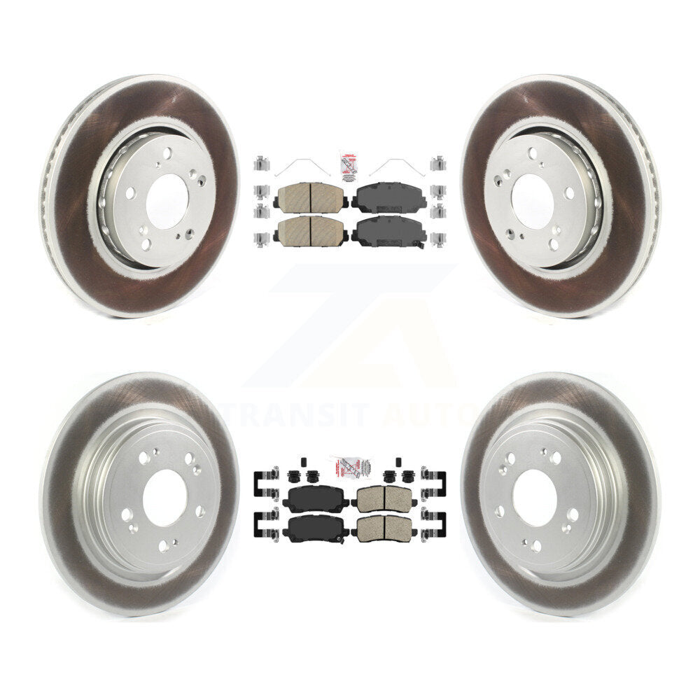 Kit de plaquettes en céramique avant et arrière et de rotors de frein à disque revêtus pour Acura RLX