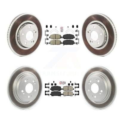 Kit de plaquettes en céramique avant et arrière et de rotors de frein à disque revêtus pour Acura RLX