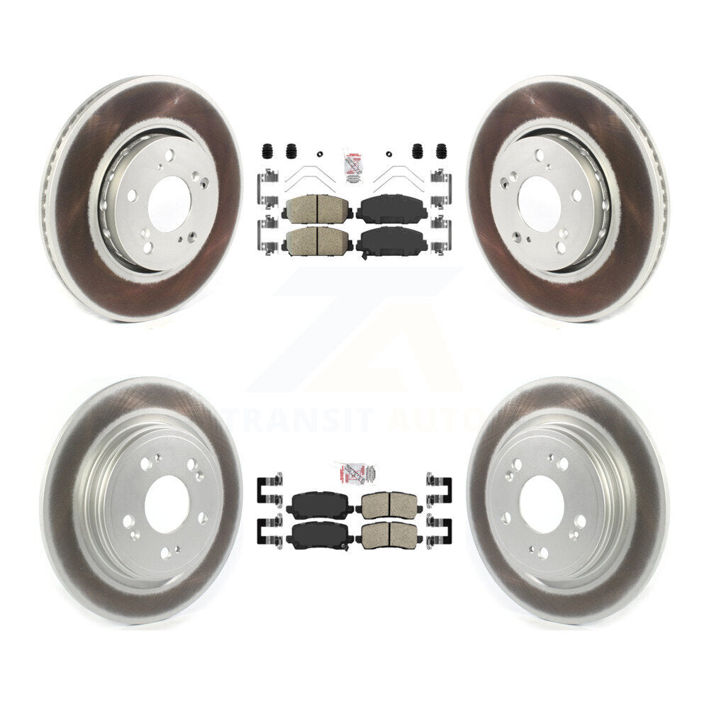 Kit de plaquettes en céramique avant et arrière et de rotors de frein à disque revêtus pour Acura RLX