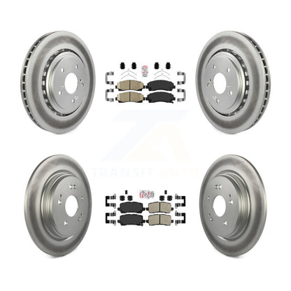 Kit de plaquettes en céramique avant et arrière et de rotors de frein à disque revêtus pour Acura TL 2015 – 2020