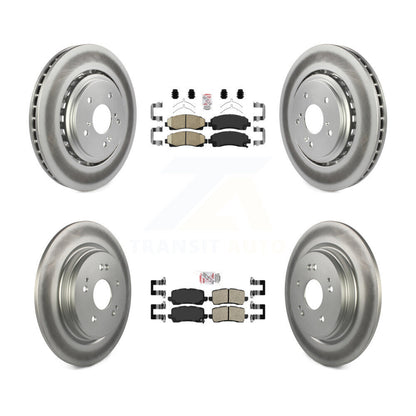 Kit de plaquettes en céramique avant et arrière et de rotors de frein à disque revêtus pour Acura TL 2015 – 2020