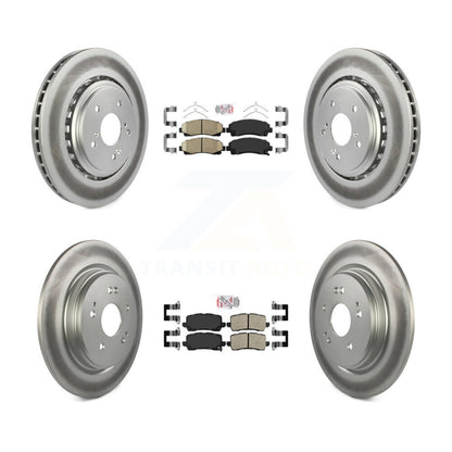 Kit de plaquettes en céramique avant et arrière et de rotors de frein à disque revêtus pour Acura TL 2015 – 2020