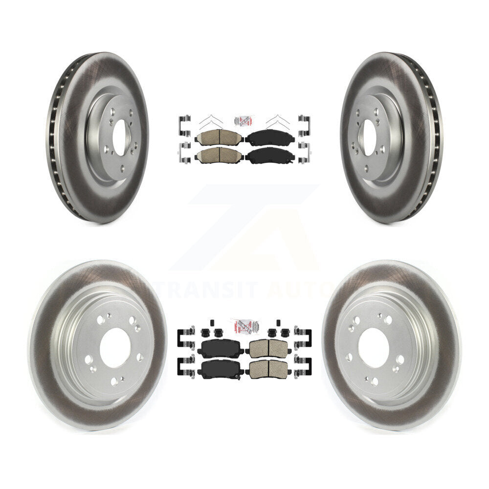 Kit de rotors de frein enduits de plaquettes en céramique avant et arrière, pour Acura RLX Sport hybride SH-AW