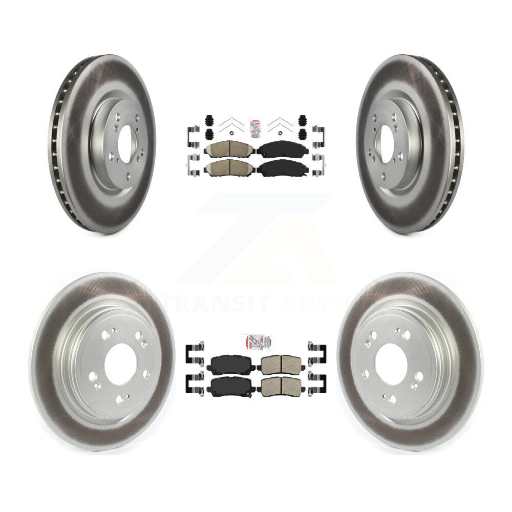 Kit de rotors de frein enduits de plaquettes en céramique avant et arrière, pour Acura RLX Sport hybride SH-AW