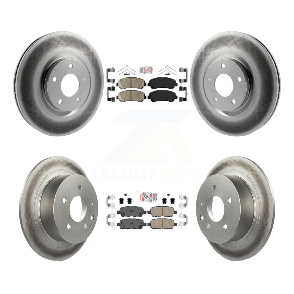 Kit de rotors de frein à revêtement de plaquettes en céramique avant et arrière, pour Nissan Sentra SE-R Spec 07-12