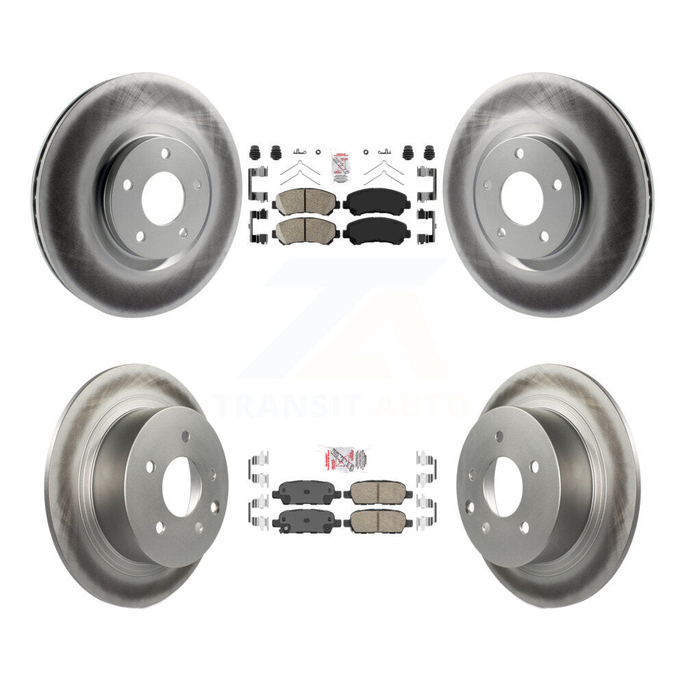 Kit de rotors de frein à revêtement de plaquettes en céramique avant et arrière, pour Nissan Sentra SE-R Spec 07-12