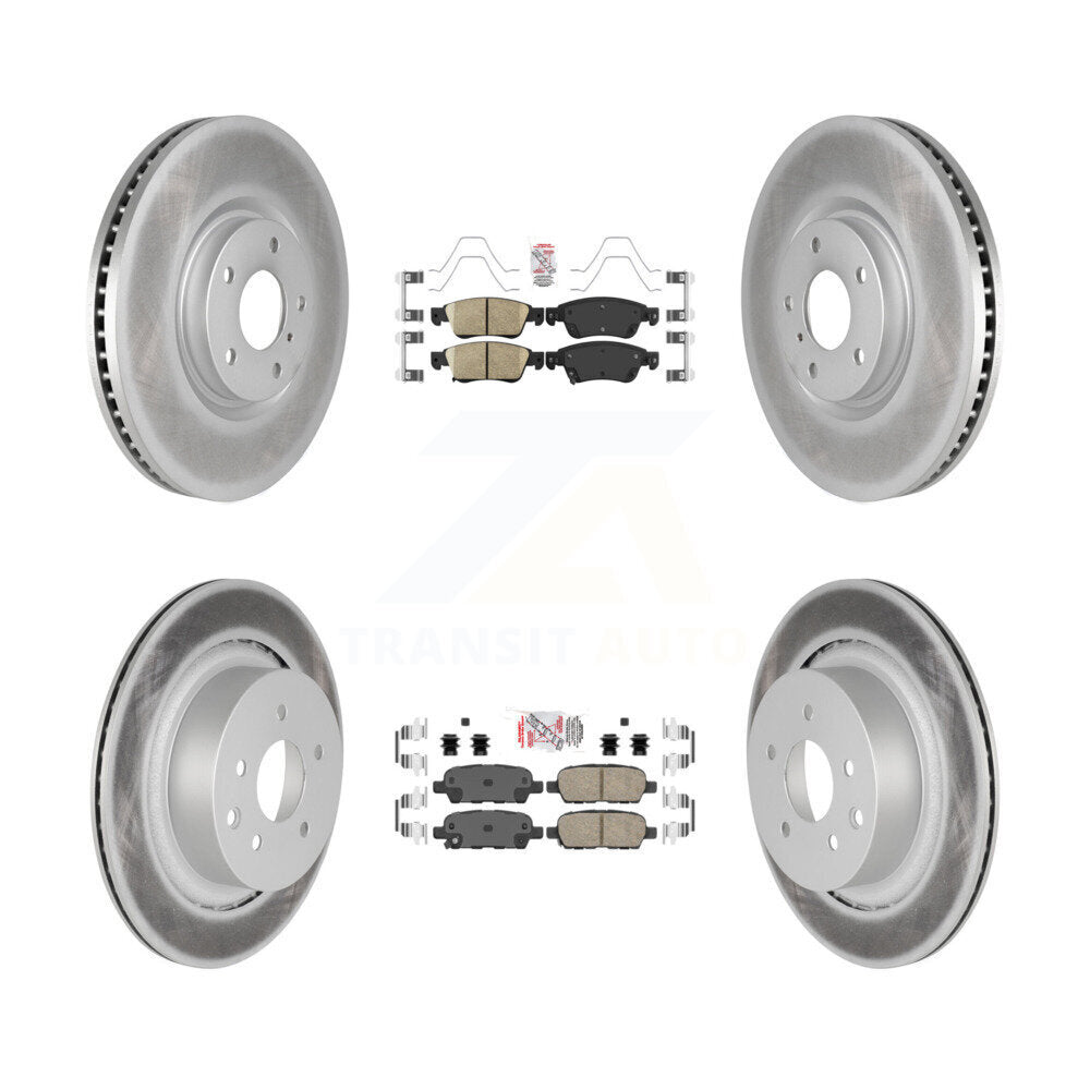 Kit de plaquettes de frein en céramique avant et arrière et disques de frein enduits pour INFINITI G37 G35 Q6