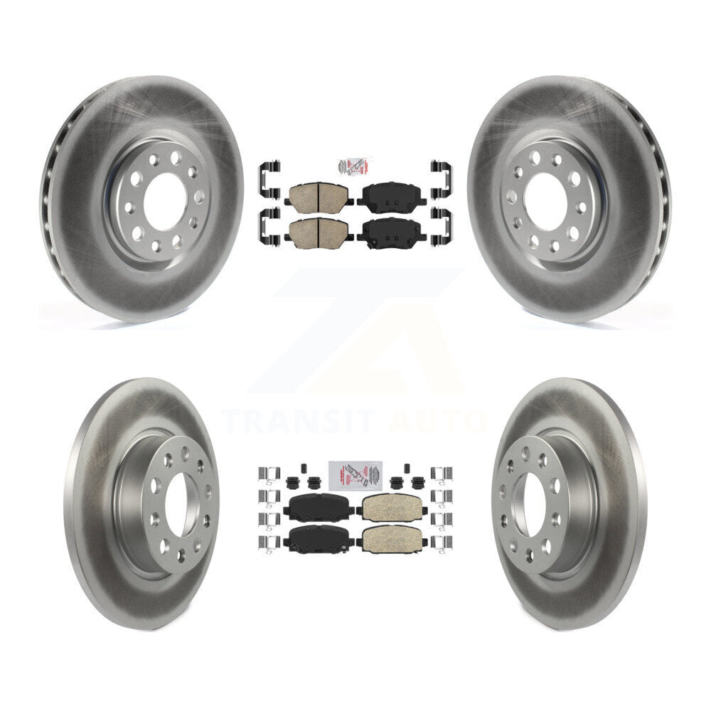 Kit de plaquettes en céramique avant et arrière et de rotors de frein à disque revêtus pour Jeep Compass