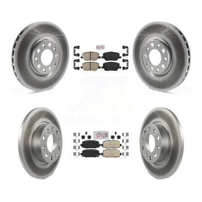 Kit de plaquettes en céramique avant et arrière et de rotors de frein à disque revêtus pour Jeep Compass