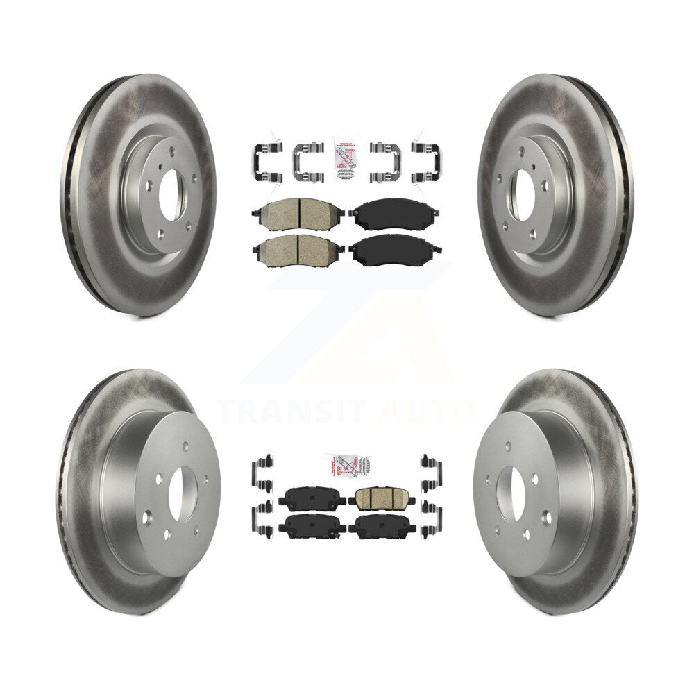 Kit de Rotor de frein à disque, revêtement de coussinets en céramique semi-métallique avant et arrière pour INFINITI QX7