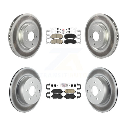 Kit de plaquettes de frein en céramique avant et arrière et rotor de frein à disque revêtu pour INFINITI QX5 2016 – 2017