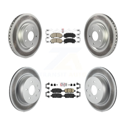 Kit de plaquettes de frein en céramique avant et arrière et rotor de frein à disque revêtu pour INFINITI QX5 2016 – 2017