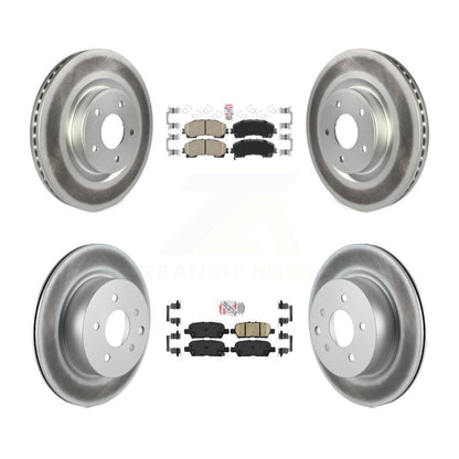 Kit de plaquettes de frein en céramique avant et arrière et rotor de frein à disque revêtu pour INFINITI QX5 2016 – 2017