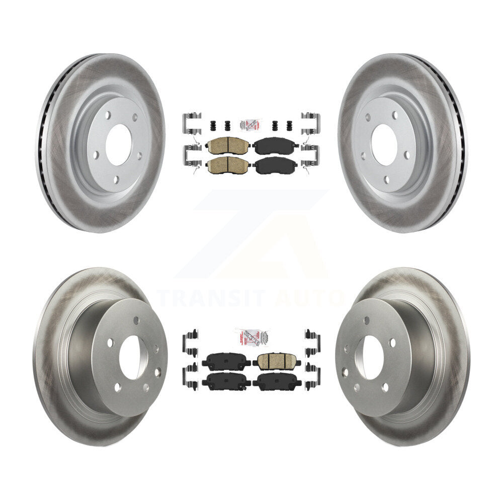 Kit de plaquettes en céramique avant et arrière et disques de frein à disque revêtus pour Nissan Juke