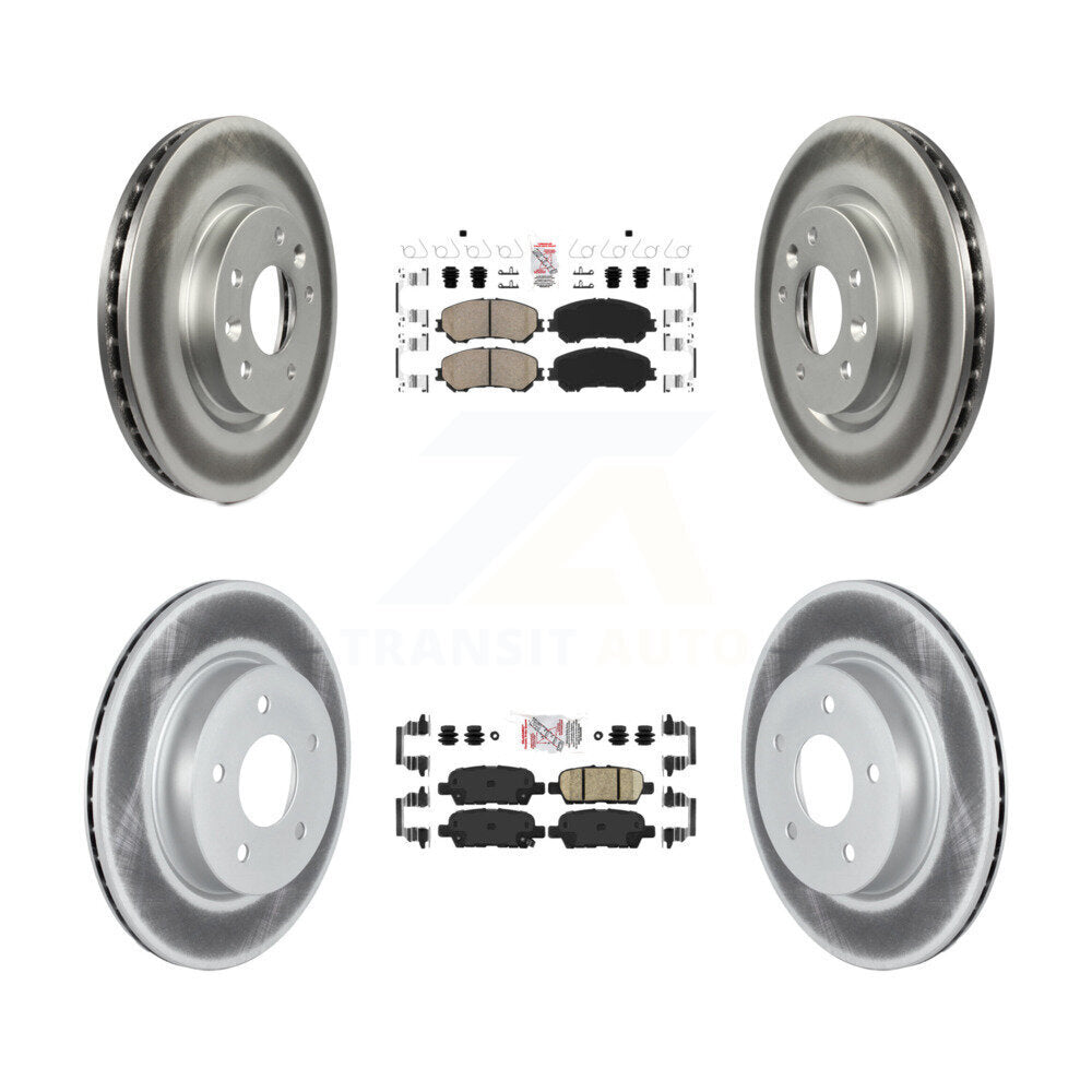 Kit de rotors de frein à disque, revêtement de coussinets en céramique avant et arrière, pour Nissan Qashqai Rogue Spor