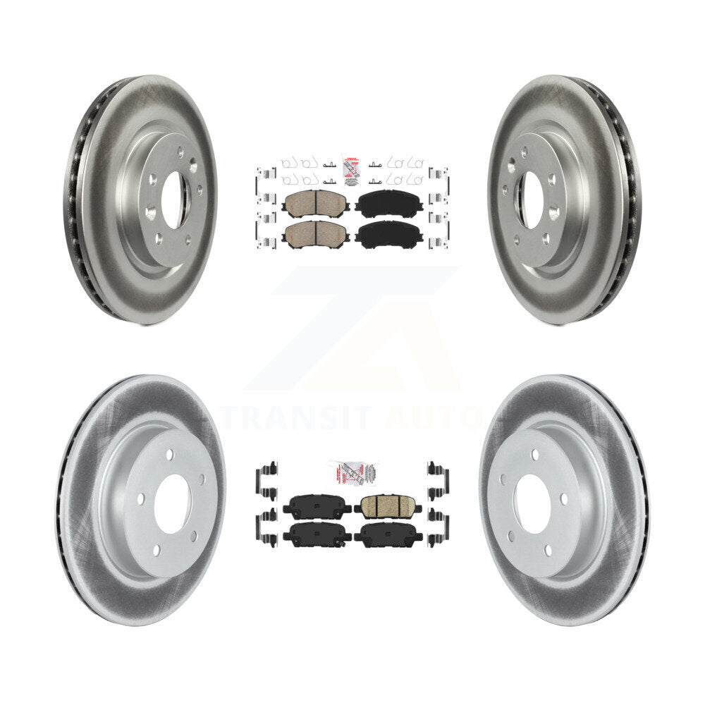 Kit de rotors de frein à disque, revêtement de coussinets en céramique avant et arrière, pour Nissan Qashqai Rogue Spor