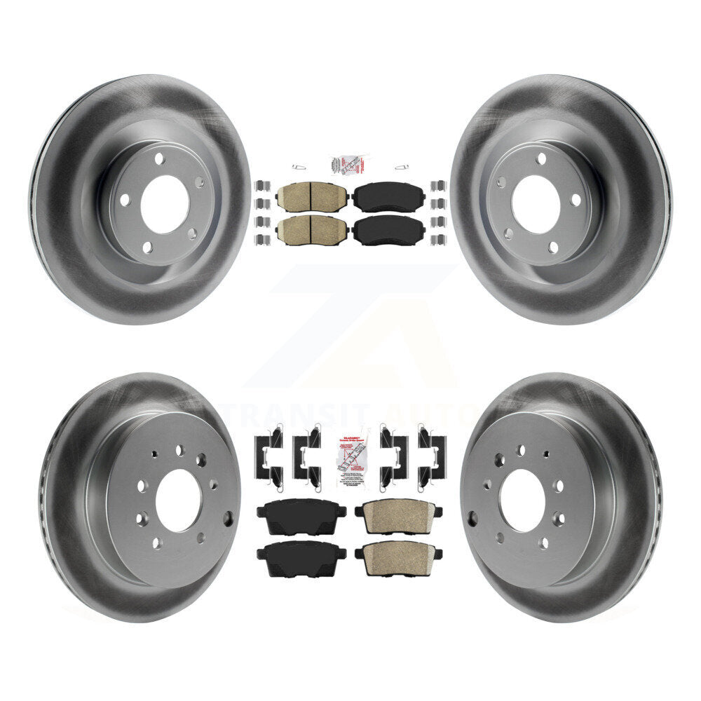 Kit de plaquettes de frein en céramique avant et arrière et Rotor de frein à disque revêtu, pour Ford Edge Lincoln MK