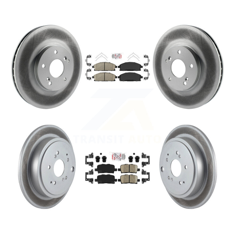 Kit de plaquettes en céramique avant et arrière et disques de frein à disque revêtus pour Acura MD 2003 – 2006