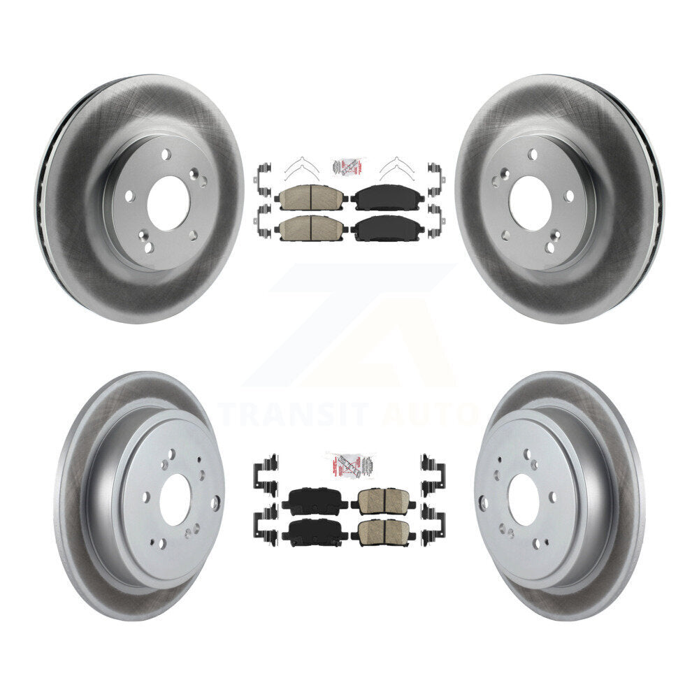 Kit de plaquettes en céramique avant et arrière et disques de frein à disque revêtus pour Acura MD 2003 – 2006
