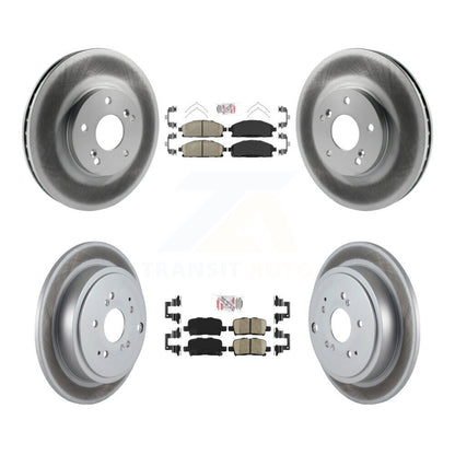 Kit de plaquettes en céramique avant et arrière et disques de frein à disque revêtus pour Acura MD 2003 – 2006