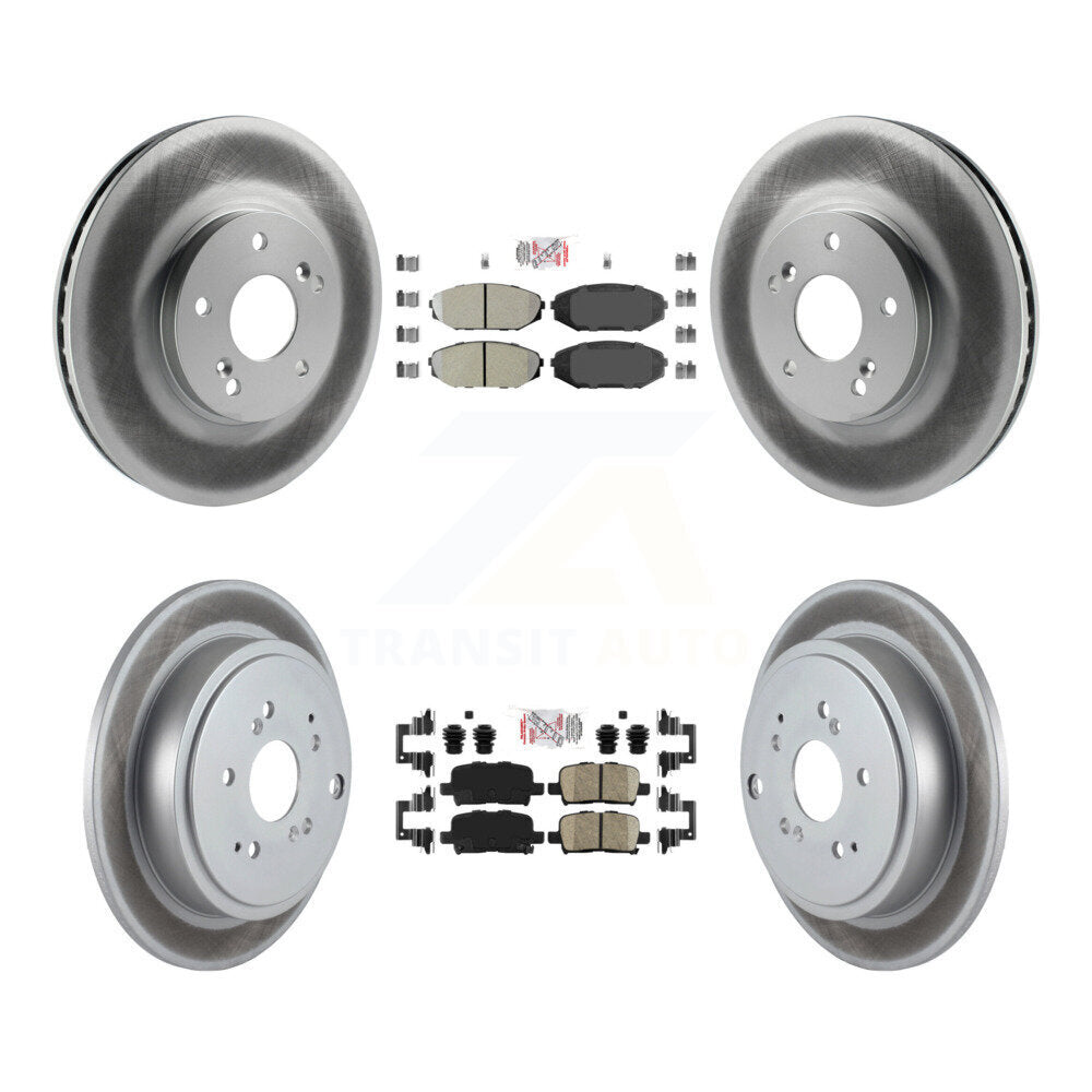 Kit de rotors de frein avant et arrière semi-métalliques avec revêtement en céramique pour Acura MD 01-02