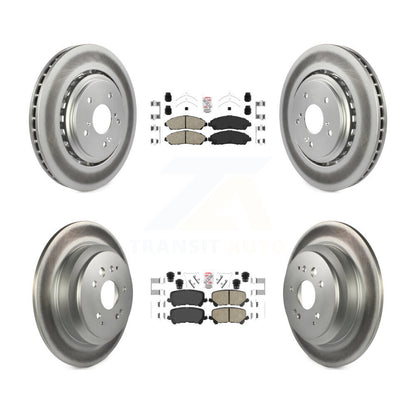 Kit de plaquettes en céramique avant et arrière et disques de frein à disque revêtus pour Acura MD 2014 – 2016