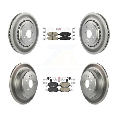 Kit de plaquettes en céramique avant et arrière et disques de frein à disque revêtus pour Acura MD 2014 – 2016