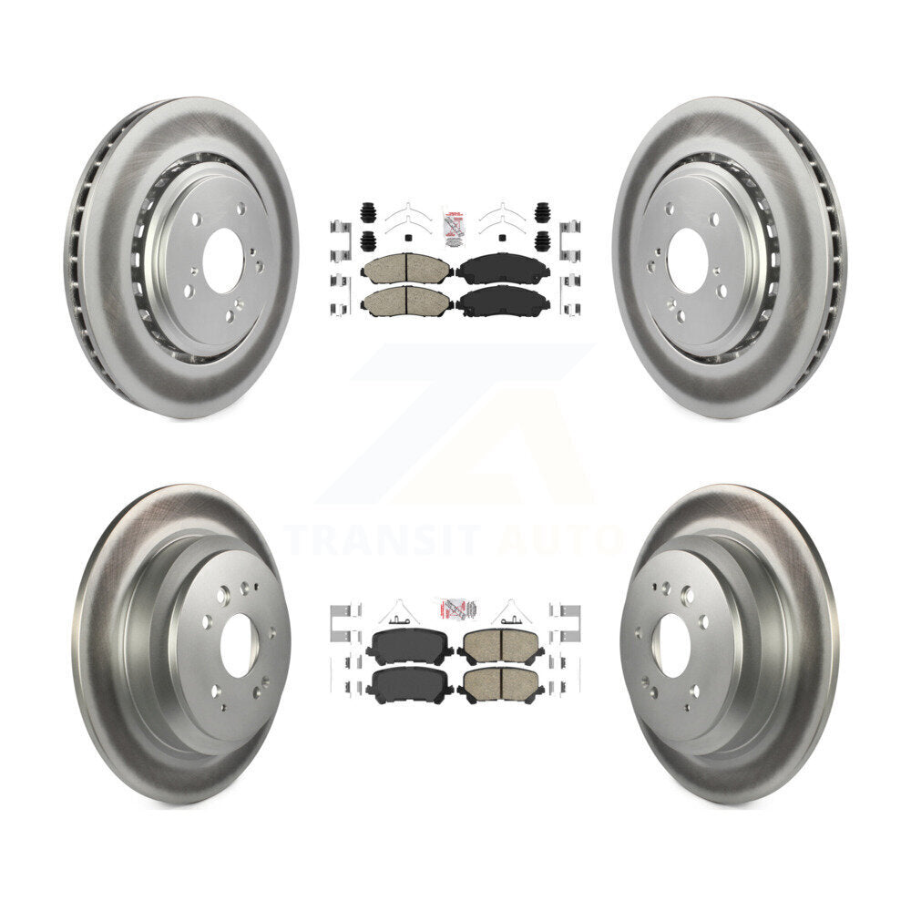 Kit de plaquettes en céramique avant et arrière et disques de frein à disque revêtus pour Acura MD 2014 – 2016