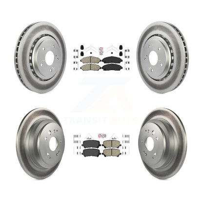 Kit de plaquettes en céramique avant et arrière et disques de frein à disque revêtus pour Acura MD 2014 – 2016
