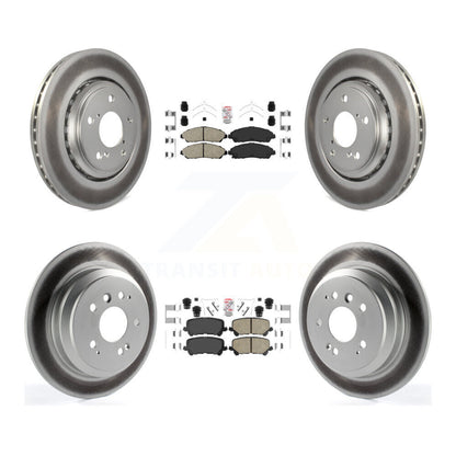 Kit de plaquettes en céramique avant et arrière et Rotor de frein à disque revêtu pour Honda Pilot Ridgelin