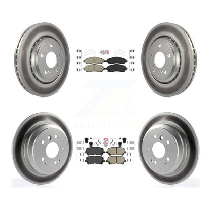 Kit de plaquettes en céramique avant et arrière et Rotor de frein à disque revêtu pour Honda Pilot Ridgelin