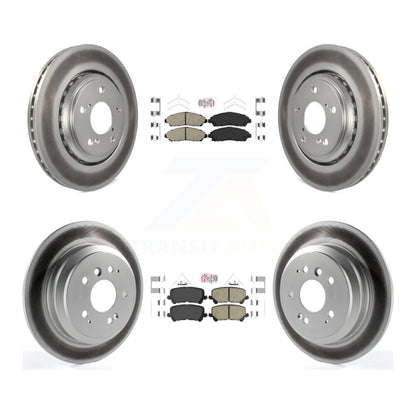 Kit de plaquettes en céramique avant et arrière et Rotor de frein à disque revêtu pour Honda Pilot Ridgelin