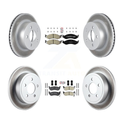 Kit de plaquettes semi-métalliques avant et arrière et disques de frein à disque revêtus pour Jeep Wrangler T