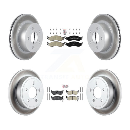 Kit de plaquettes semi-métalliques avant et arrière et disques de frein à disque revêtus pour Jeep Wrangler T