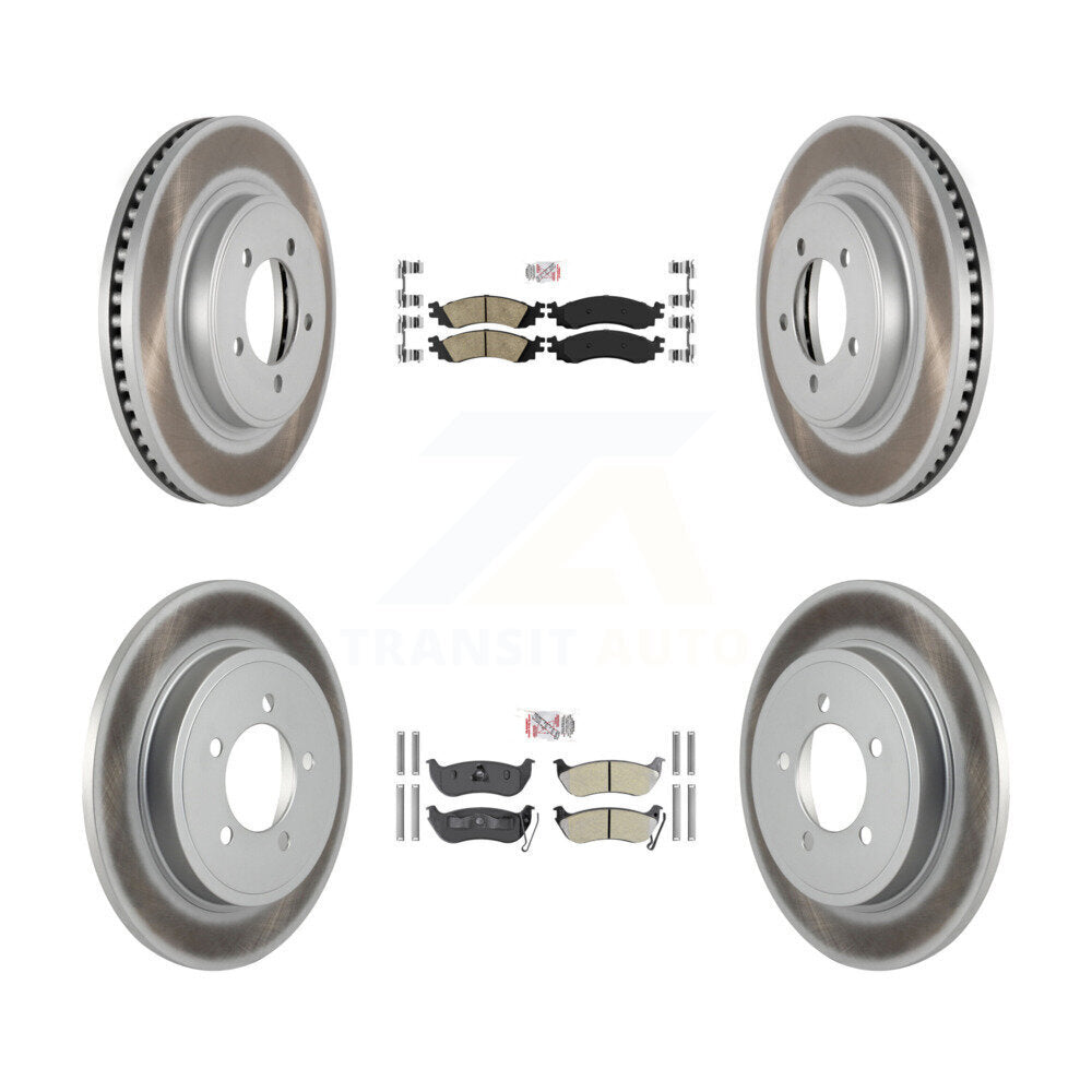 Kit de Rotor de frein à revêtement de plaquette semi-métallique arrière en céramique avant pour Ford Explorer Tra