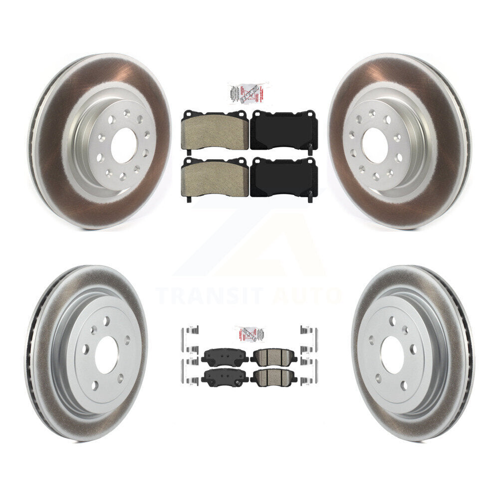 Kit de rotors de frein à disque avec revêtement en céramique, semi-métallique avant et arrière, pour Cadillac CT