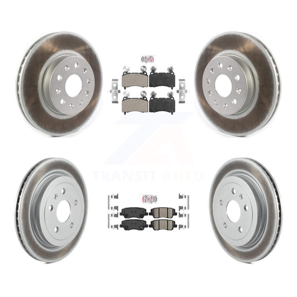 Kit de rotors de frein à disque avec revêtement en céramique, semi-métallique avant et arrière, pour Cadillac CT