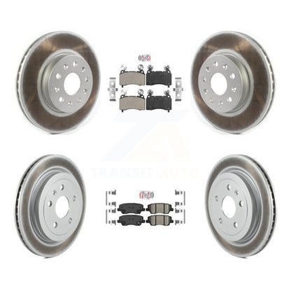Kit de rotors de frein à disque avec revêtement en céramique, semi-métallique avant et arrière, pour Cadillac CT